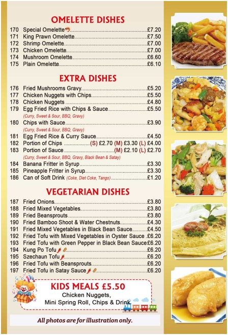 Menu of xxxxx